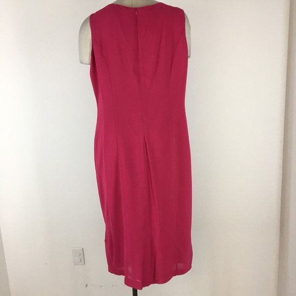 Tally Taylor woman’s dress size 14 pink sleeveless sheath Lined - Picture 3 of 4
